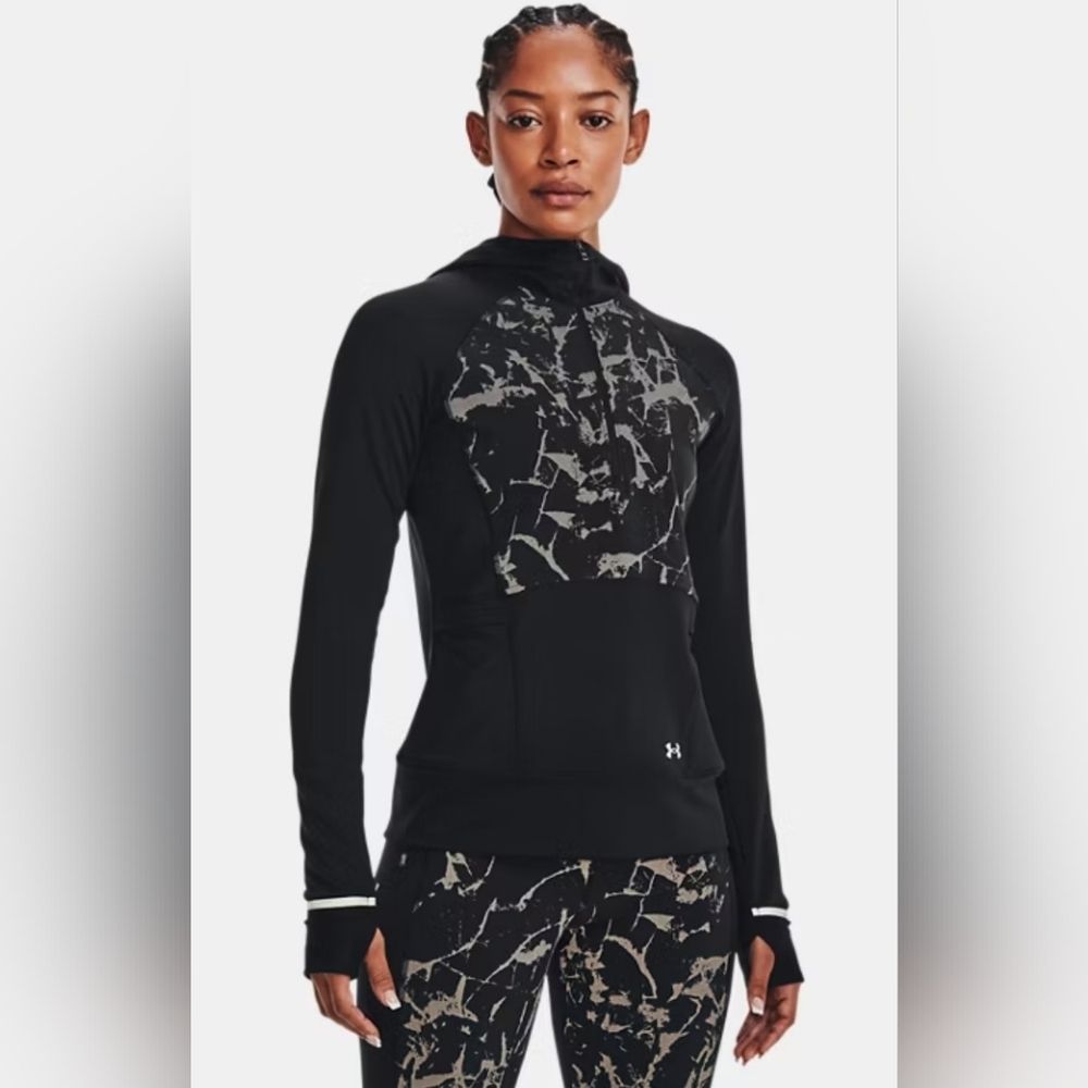 New UA OutRun The Cold Women's Hooded 1/2 Zip